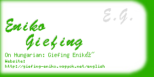 eniko giefing business card